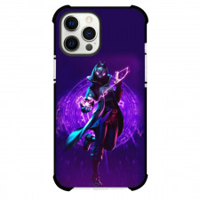Fortnite Catalyst Phone Case For iPhone and Samsung Galaxy Devices - Catalyst Outfit Purple Background