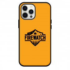 Firewatch Phone Case For iPhone and Samsung Galaxy Devices - Firewatch Logo On Orange Background