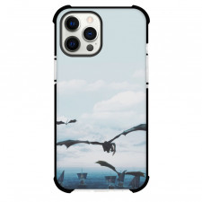 Game Of Thrones Drogon Rhaegal Viserion Phone Case For iPhone And Samsung Galaxy Devices - Drogon Rhaegal And Viserion Flying