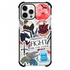 Game Of Thrones Phone Case For iPhone And Samsung Galaxy Devices - I Promised To Fight For Living Mania Sticker Collage
