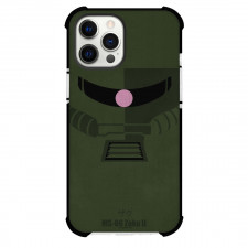 Gundam Wing Zaku Phone Case For iPhone And Samsung Galaxy Devices - Zaku Minimalist On Olive Background