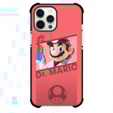 Super Mario Dr. Mario Phone Case For iPhone And Samsung Galaxy Devices - Dr. Mario Red Background