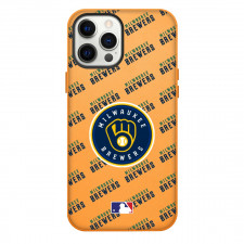 MLB Milwaukee Brewers Angels Phone Case For iPhone and Samsung Galaxy Devices - Milwaukee Brewers Medley Monogram Wordmark