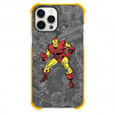 Iron Man Phone Case For iPhone And Samsung Galaxy Devices - Classic Iron Man On Newspaper Background