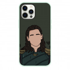 Loki Phone Case For iPhone And Samsung Galaxy Devices - Loki Portrait Minimalist Art On Green Background