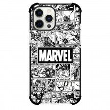 Marvel Phone Case For iPhone And Samsung Galaxy Devices - Marvel Logo On Comic Background