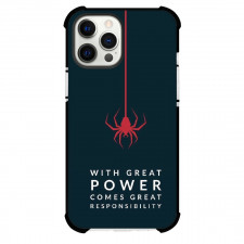 Spider Man Phone Case For iPhone And Samsung Galaxy Devices - Spider Man Great Power Comes Great Responsibility