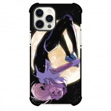 Spider Man Across The Spider Verse Spider Gwen Phone Case For iPhone And Samsung Galaxy Devices - Spider Gwen Jumping Comic Art