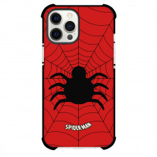 Spider Man Phone Case For iPhone And Samsung Galaxy Devices - Spider Man Logo 1963 On Web Background