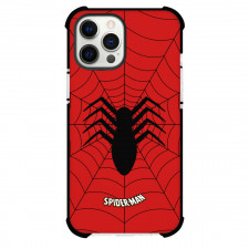 Spider Man Phone Case For iPhone And Samsung Galaxy Devices - Spider Man Logo 1966 On Web Background