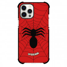 Spider Man Phone Case For iPhone And Samsung Galaxy Devices - Spider Man Logo 1967 On Web Background
