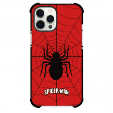Spider Man Phone Case For iPhone And Samsung Galaxy Devices - Spider Man Logo 1978 On Web Background