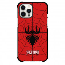 Spider Man Phone Case For iPhone And Samsung Galaxy Devices - Spider Man Logo 2006 On Web Background