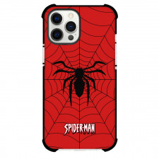 Spider Man Phone Case For iPhone And Samsung Galaxy Devices - Spider Man Logo 2013 On Web Background