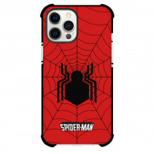 Spider Man Phone Case For iPhone And Samsung Galaxy Devices - Spider Man Logo 2016 On Web Background
