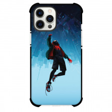 Spider Man Across The Spider Verse MIles Morales Phone Case For iPhone And Samsung Galaxy Devices - MIles Morales Falling In The City