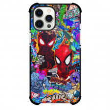 Spider Man Across The Spider Verse Phone Case For iPhone And Samsung Galaxy Devices - MIles Morales And Spider Man Collage
