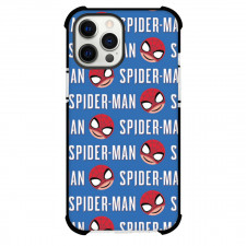 Spider Man Phone Case For iPhone And Samsung Galaxy Devices - Spider Man Pattern On Blue Background