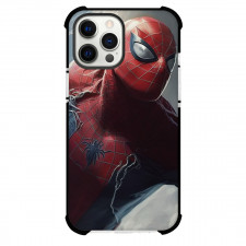 Spider Man Phone Case For iPhone And Samsung Galaxy Devices - Spider Man Posture Illustration On Sky Background