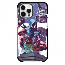 Spider Man Across The Spider Verse The Scarlet Spider Phone Case For iPhone And Samsung Galaxy Devices - The Scarlet Spider Benjamin Reilly Catching Criminals