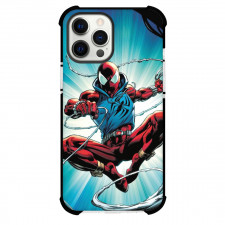 Spider Man Across The Spider Verse The Scarlet Spider Phone Case For iPhone And Samsung Galaxy Devices - The Scarlet Spider Benjamin Reilly Swinging Comic Art