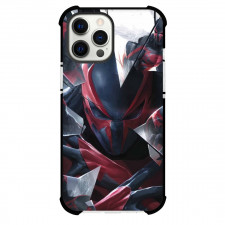 Spider Man Across The Spider Verse Spider Man 2099 Phone Case For iPhone And Samsung Galaxy Devices - Spider Man 2099 Hands Crossed Mirror Reflection