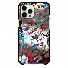 Spider Man Across The Spider Verse Spider Man Phone Case For iPhone And Samsung Galaxy Devices - Spider Man Family Attack Comic Art
