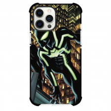 Spider Man Across The Spider Verse Phone Case For iPhone And Samsung Galaxy Devices - Spider Man Stealth Big Time Suit Crouching In The City