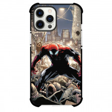 Spider Man Across The Spider Verse Spider Man Phone Case For iPhone And Samsung Galaxy Devices - Superior Spider Man Fighting Criminals