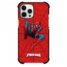 Spider Man Phone Case For iPhone And Samsung Galaxy Devices - Ultimate Spider Man Jumping On Web Background