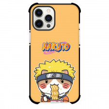 Naruto Uzumaki Phone Case For iPhone And Samsung Galaxy Devices - Naruto Uzumaki Crossover Cat On Orange Background