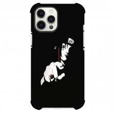 Naruto Itachi Uchiha Phone Case For iPhone And Samsung Galaxy Devices - Itachi Uchiha Minimalist On Black Background