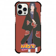 Naruto Itachi Uchiha Phone Case For iPhone And Samsung Galaxy Devices - Itachi Uchiha Portrait Minimalist On Red Background