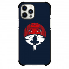 Naruto Itachi Uchiha Phone Case For iPhone And Samsung Galaxy Devices - Itachi Uchiha Silhouette On Navy Background