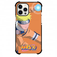 Naruto Uzumaki Phone Case For iPhone And Samsung Galaxy Devices - Naruto Uzumaki Attack Mode Minimalist On Orange Background