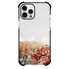 Naruto Uzumaki Phone Case For iPhone And Samsung Galaxy Devices - Naruto Uzumaki Back Portrait On Konohagakure Background