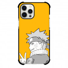 Naruto Uzumaki Phone Case For iPhone And Samsung Galaxy Devices - Uzumaki Naruto Side Portrait On Yellow Background