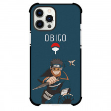 Naruto Obito Uchiha Phone Case For iPhone And Samsung Galaxy Devices - Obito Uchiha Portrait On Navy Background