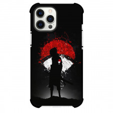 Naruto Sasuke Uchiha Phone Case For iPhone And Samsung Galaxy Devices - Sasuke Uchiha Back Portrait Silhouette