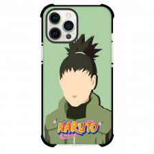 Naruto Shikamaru Nara Phone Case For iPhone And Samsung Galaxy Devices - Shikamaru Nara Portrait Minimalist On Green Background