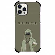 Naruto Shino Aburame Phone Case For iPhone And Samsung Galaxy Devices - Shino Aburame Portrait On Olive Background