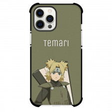 Naruto Temari Phone Case For iPhone And Samsung Galaxy Devices - Temari Portrait On Olive Background