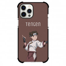 Naruto Tenten Phone Case For iPhone And Samsung Galaxy Devices - Tenten Portrait On Brown Background