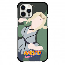 Naruto Tsunade Phone Case For iPhone And Samsung Galaxy Devices - Tsunade Attack Mode Minimalist On Green Background