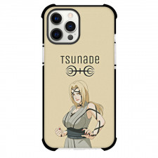 Naruto Tsunade Phone Case For iPhone And Samsung Galaxy Devices - Tsunade Portrait On Beige Background