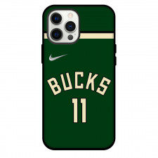 NBA Brook Lopez Phone Case For iPhone and Samsung Galaxy Devices - Brook Lopez Milwaukee Bucks No. 11 Jersey