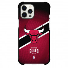 NBA Chicago Bulls Phone Case For iPhone and Samsung Galaxy Devices - Team Logo Stripe Background