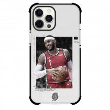 NBA Carmelo Anthony Phone Case For iPhone and Samsung Galaxy Devices - Carmelo Anthony Portrait In Portland Trail Blazers