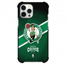 NBA Boston Celtics Phone Case For iPhone and Samsung Galaxy Devices - Team Logo Stripe Background