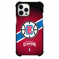 NBA Los Angeles Clippers Phone Case For iPhone and Samsung Galaxy Devices - Team Logo Stripe Background
